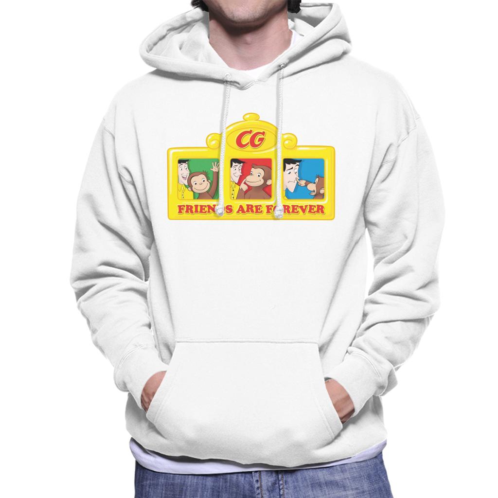 Curious George Friends Are Forever Men's Hooded Sweatshirt-ALL + EVERY