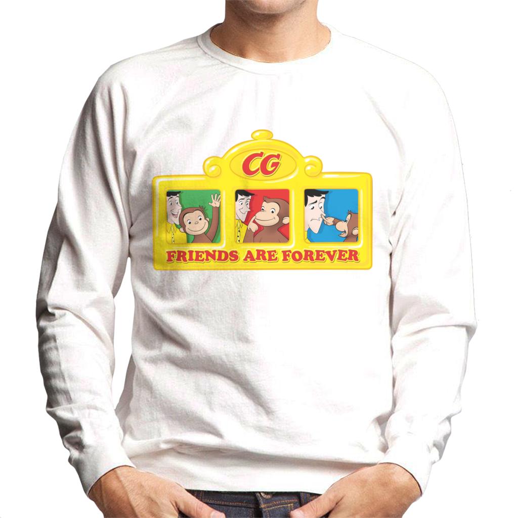 Curious George Friends Are Forever Men's Sweatshirt-ALL + EVERY