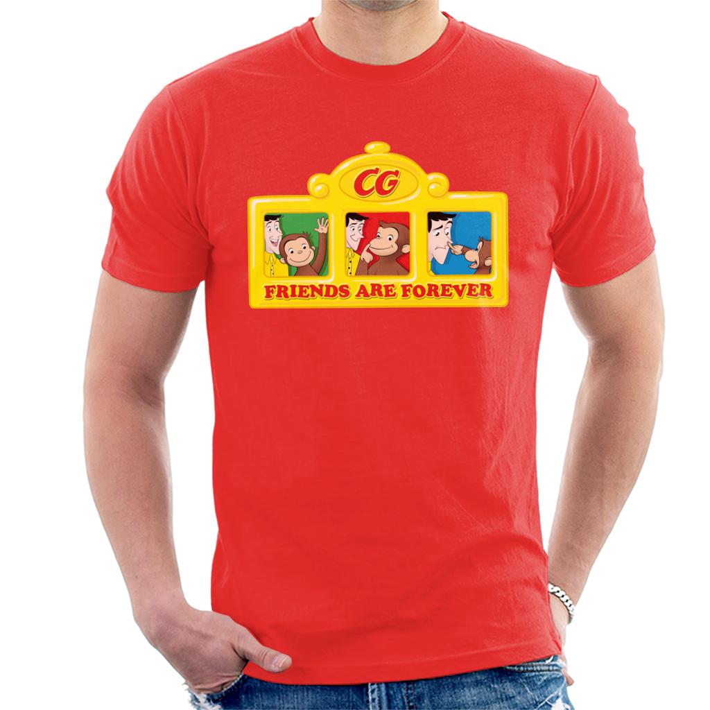 Curious George Friends Are Forever Men's T-Shirt-ALL + EVERY