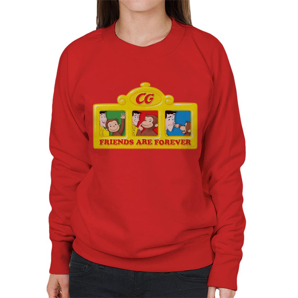 Curious George Friends Are Forever Women's Sweatshirt-ALL + EVERY