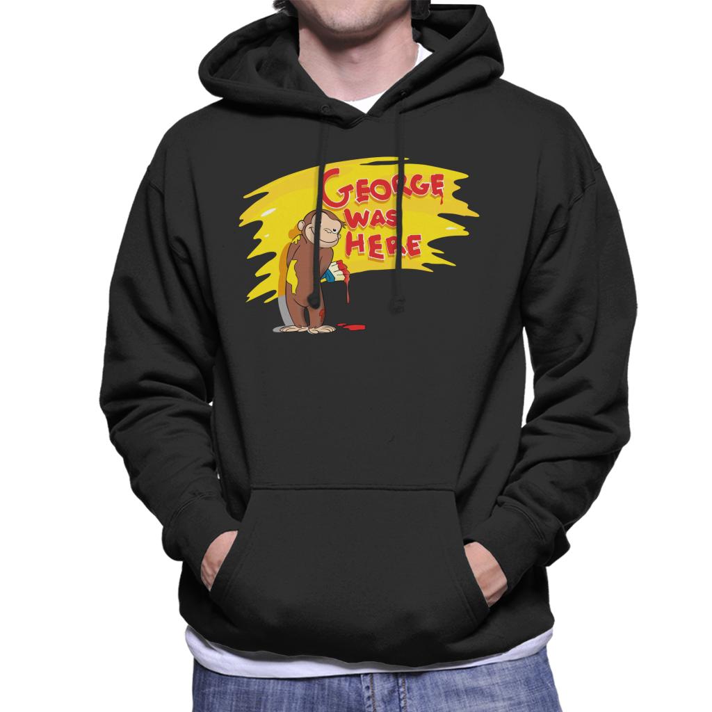 Curious George Was Here Men's Hooded Sweatshirt-ALL + EVERY