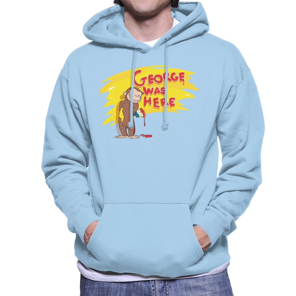 Curious George Was Here Men's Hooded Sweatshirt-ALL + EVERY