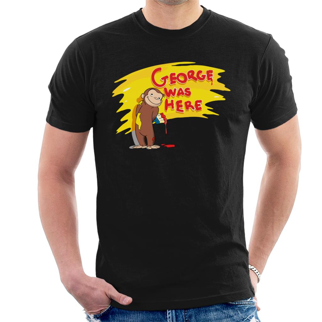 Curious George Was Here Men's T-Shirt-ALL + EVERY