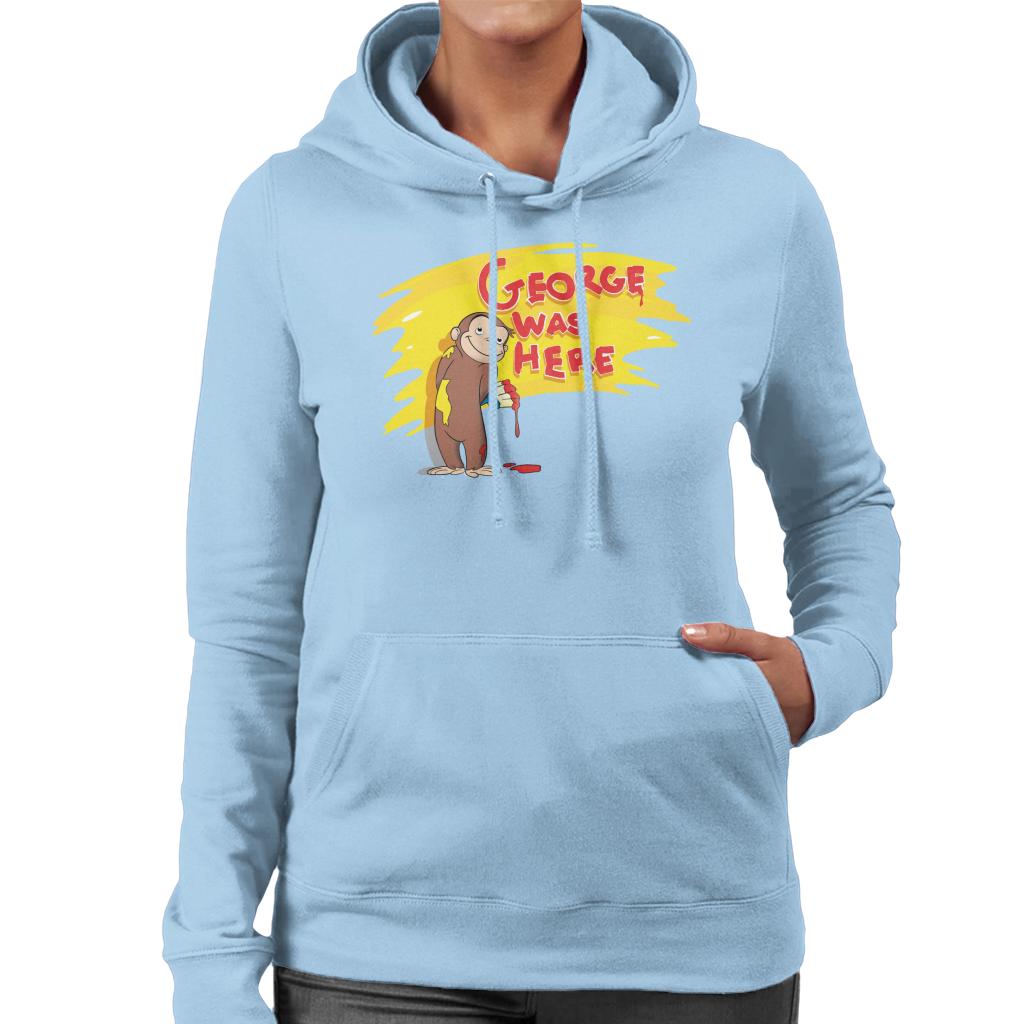 Curious George Was Here Women's Hooded Sweatshirt-ALL + EVERY