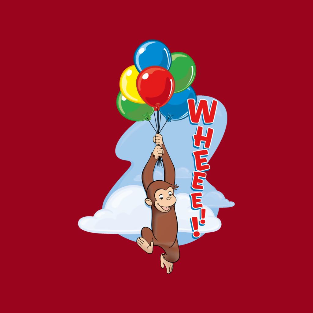 Curious George Floating On Balloons Men's T-Shirt-ALL + EVERY