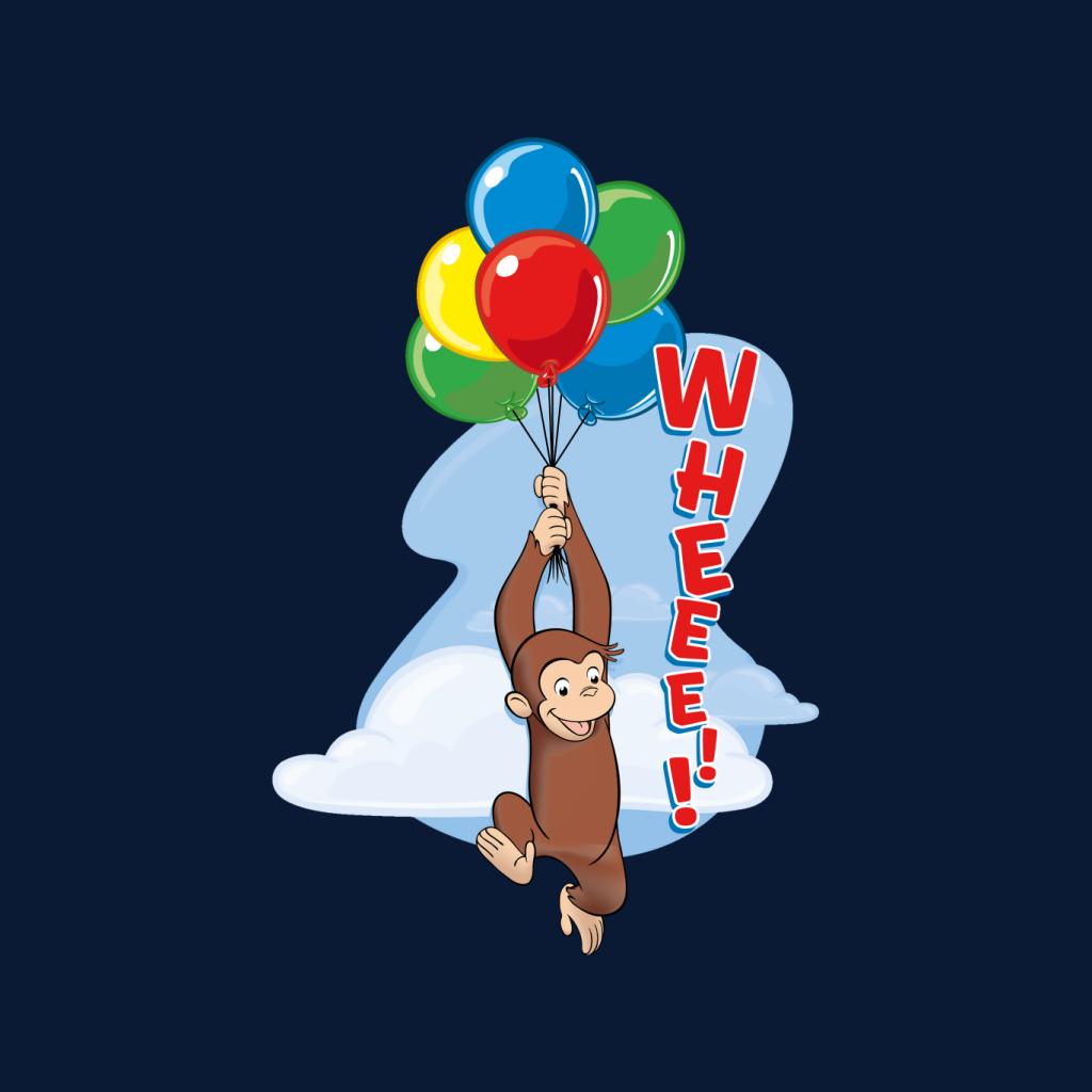 Curious George Floating On Balloons Men's T-Shirt-ALL + EVERY