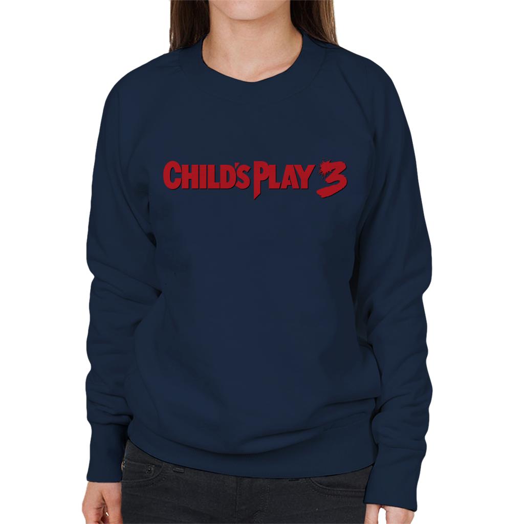 Chucky Childs Play 3 Classic Logo Women's Sweatshirt-ALL + EVERY