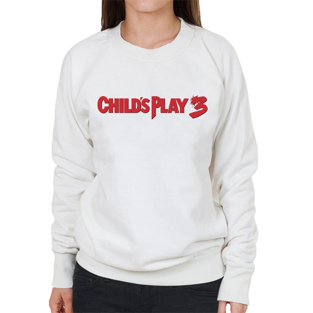 Chucky Childs Play 3 Classic Logo Women's Sweatshirt-ALL + EVERY