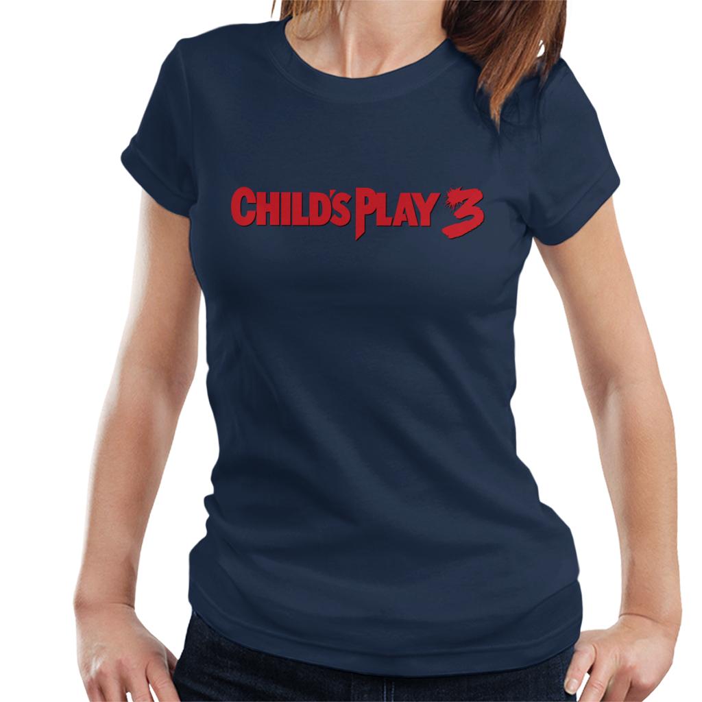 Chucky Childs Play 3 Classic Logo Women's T-Shirt-ALL + EVERY