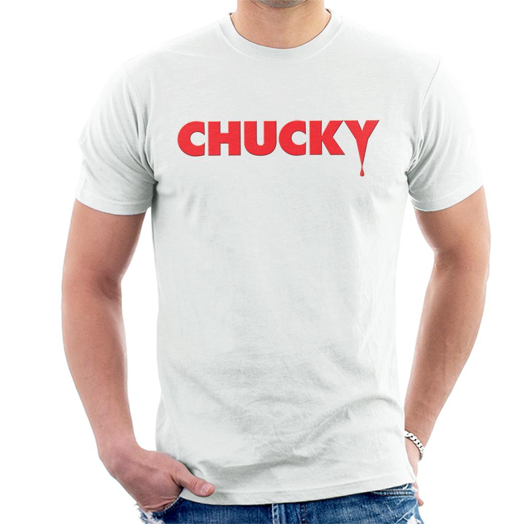 Chucky Classic Logo Dripping Blood Men's T-Shirt-ALL + EVERY