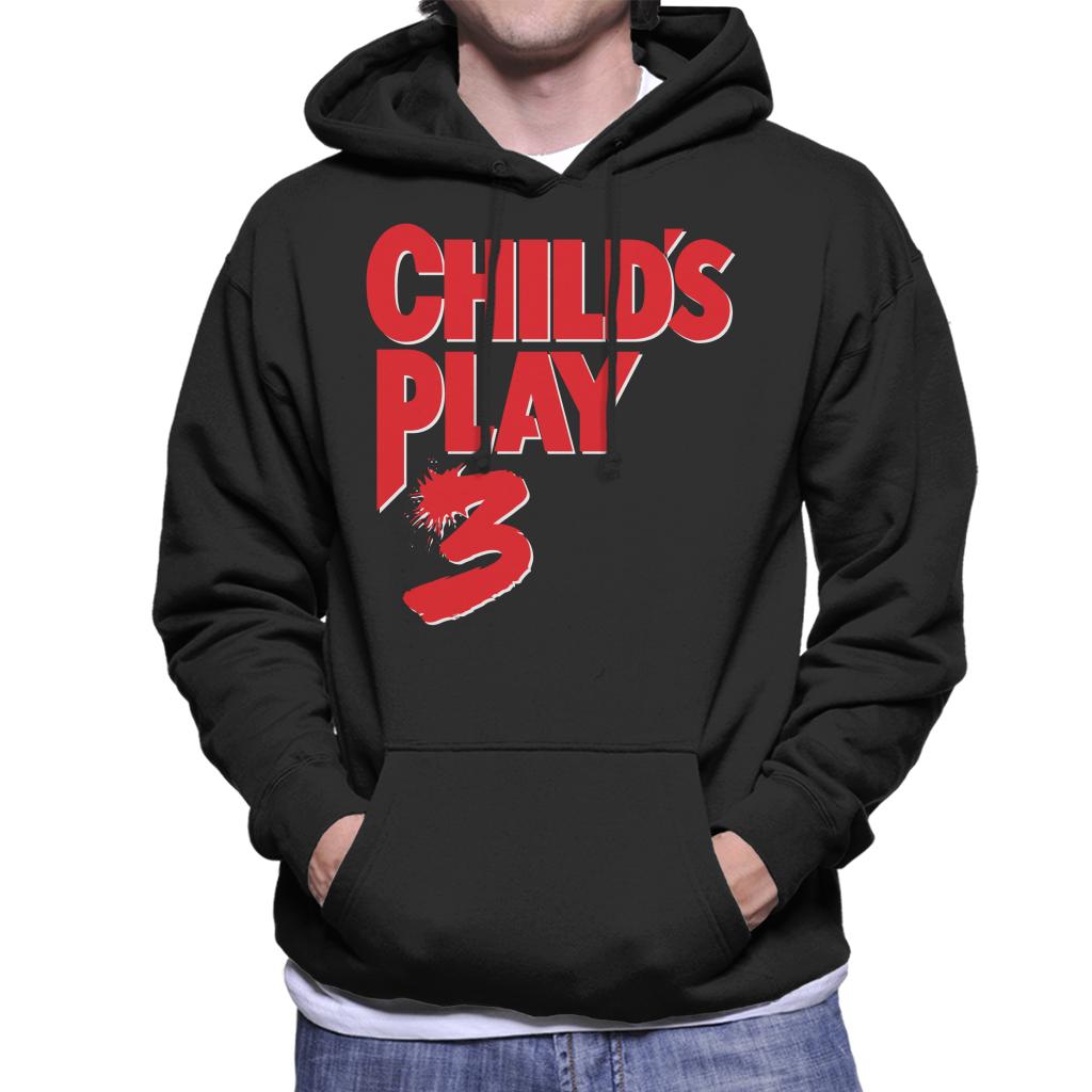 Chucky Childs Play 3 Classic Red Logo Men's Hooded Sweatshirt-ALL + EVERY