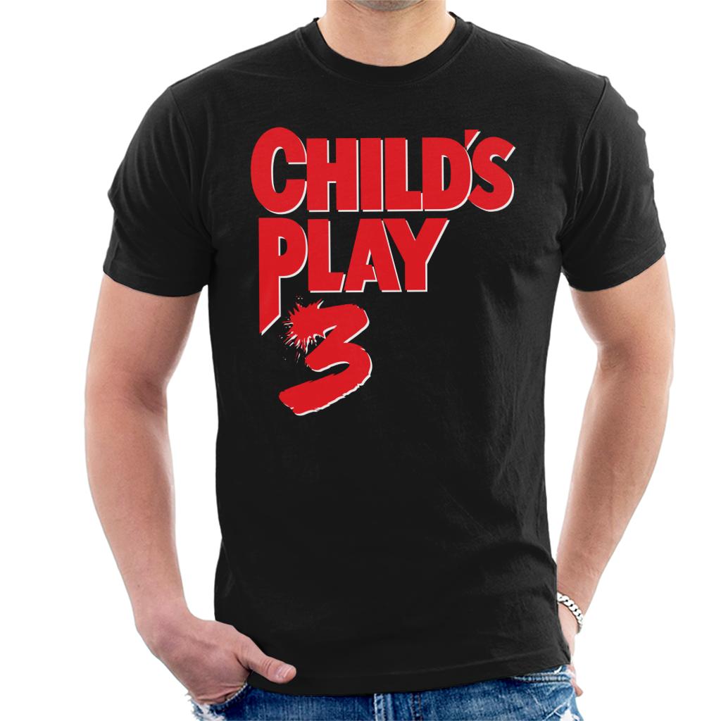 Chucky Childs Play 3 Classic Red Logo Men's T-Shirt-ALL + EVERY