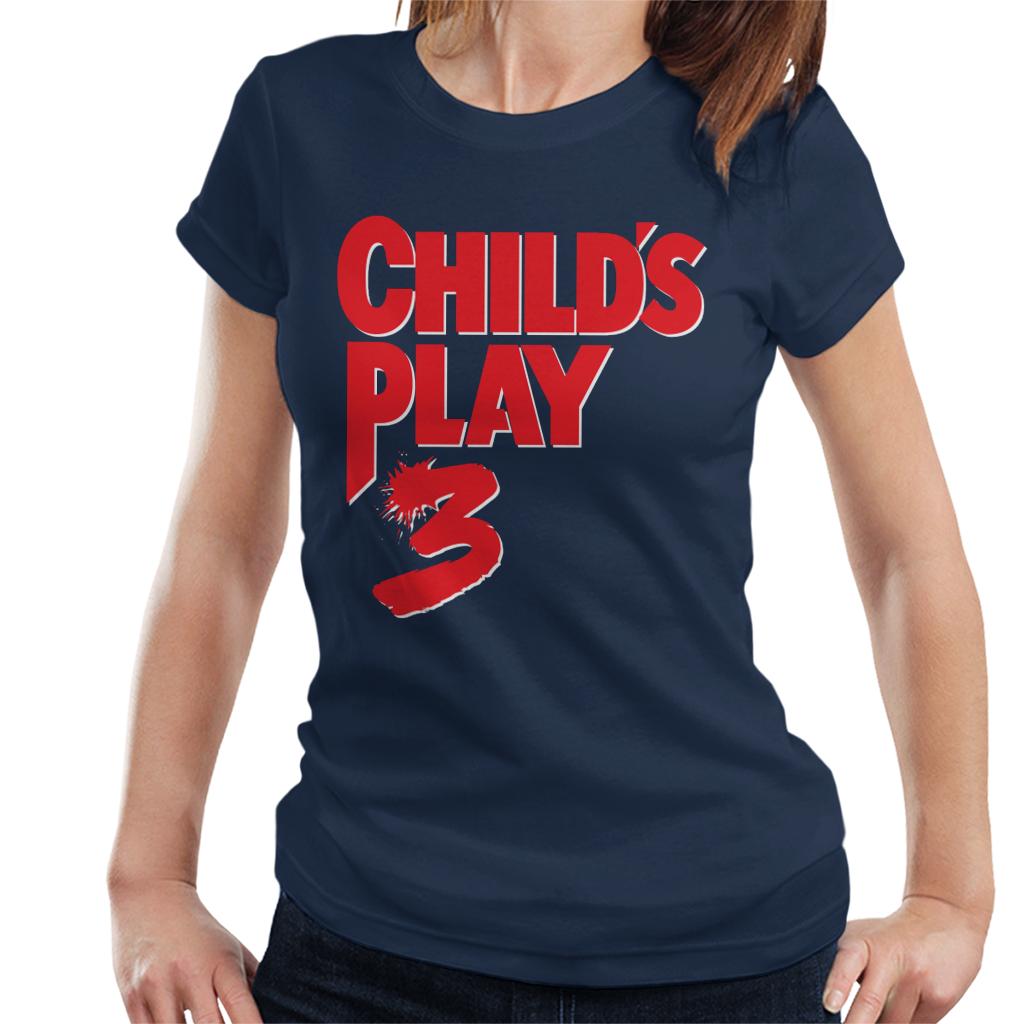 Chucky Childs Play 3 Classic Red Logo Women's T-Shirt-ALL + EVERY