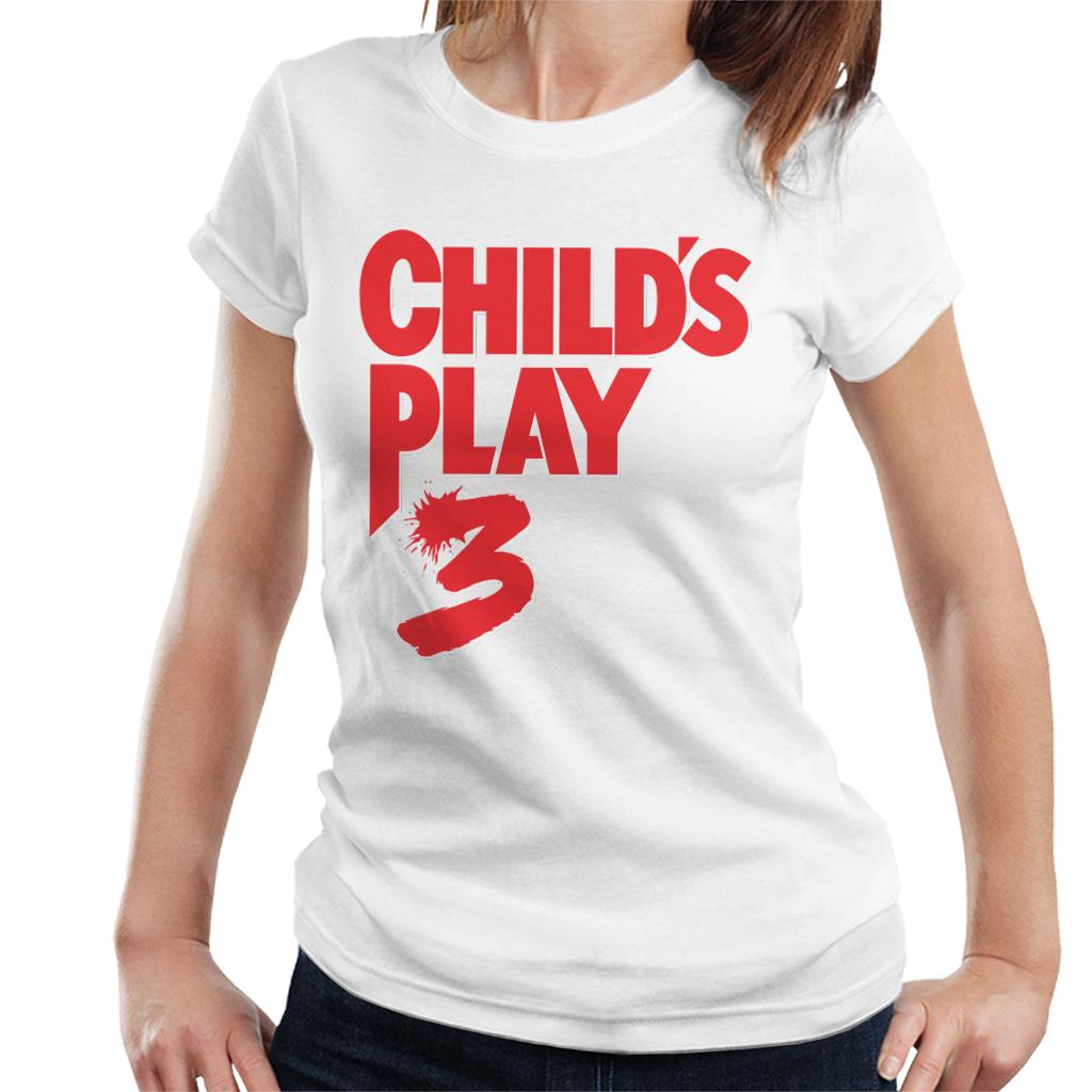 Chucky Childs Play 3 Classic Red Logo Women's T-Shirt-ALL + EVERY