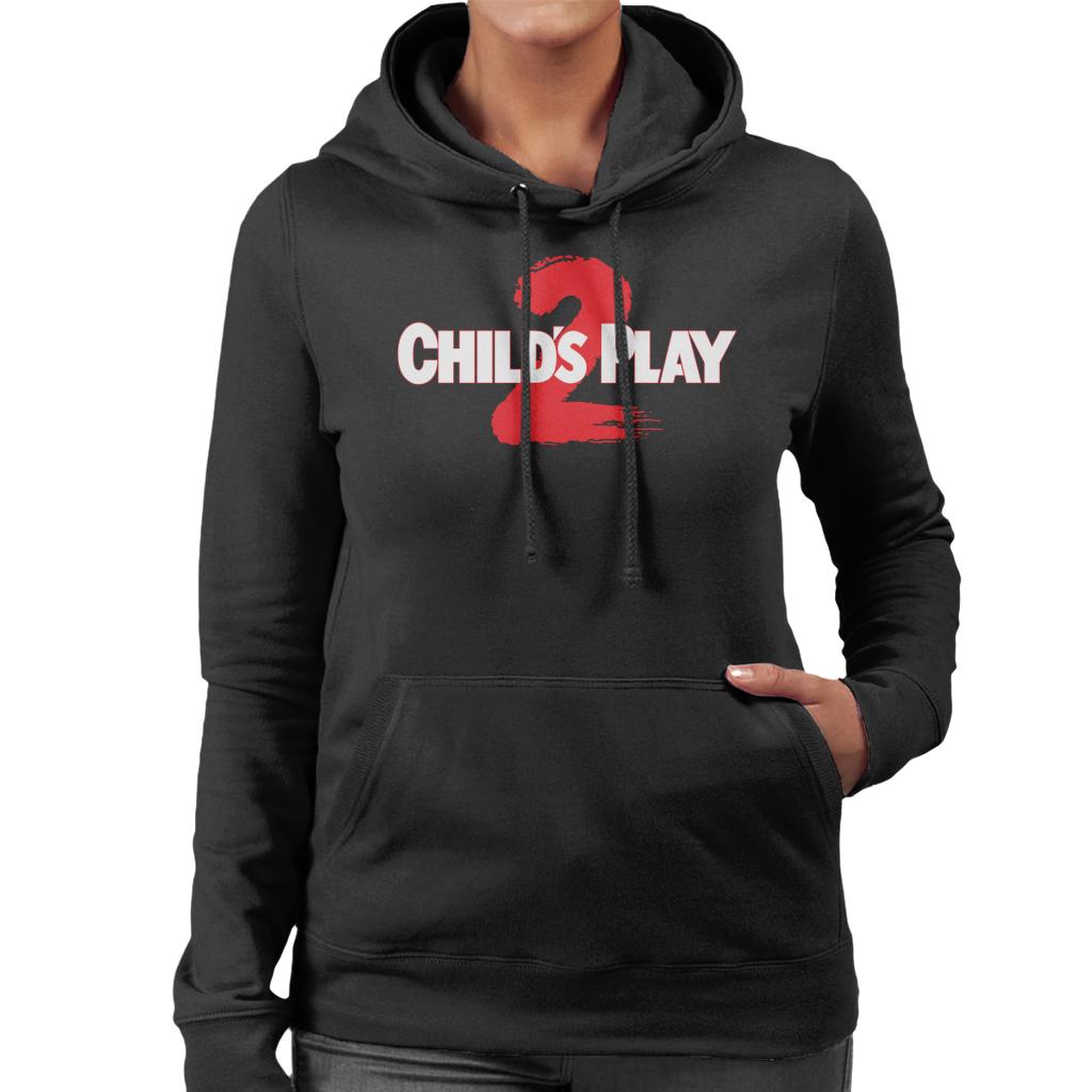 Chucky Childs Play 2 Logo Women's Hooded Sweatshirt-ALL + EVERY