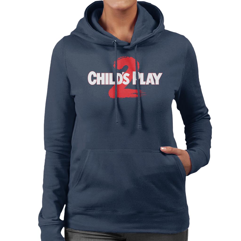 Chucky Childs Play 2 Logo Women's Hooded Sweatshirt-ALL + EVERY