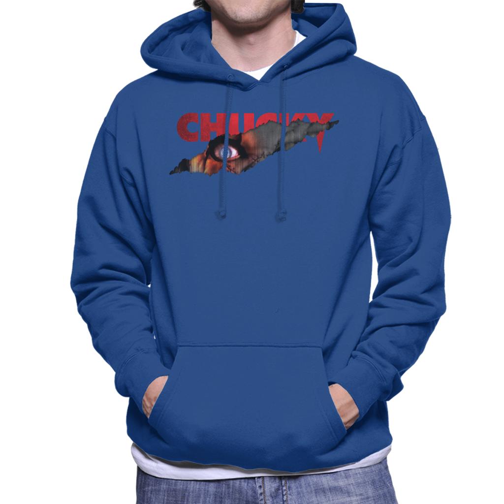 Chucky Menacing Eye Men's Hooded Sweatshirt-ALL + EVERY