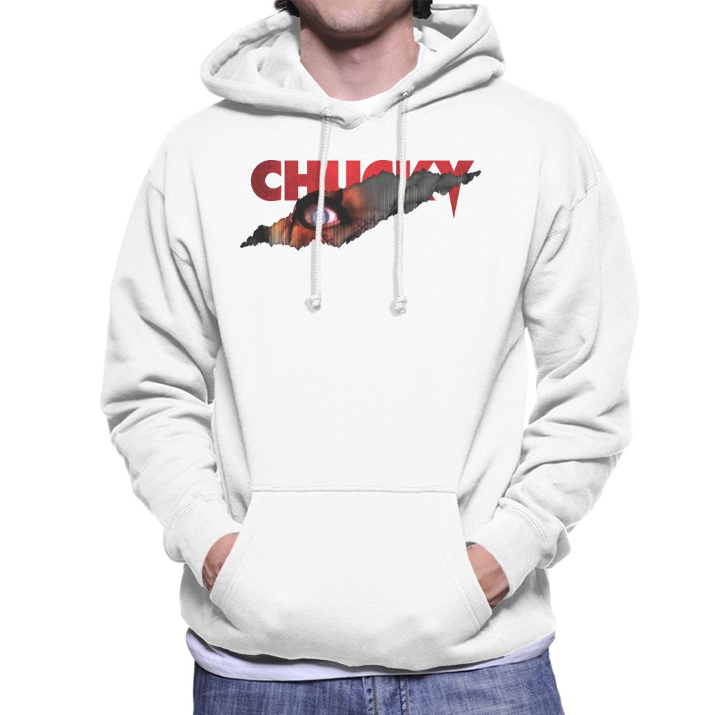 Chucky Menacing Eye Men's Hooded Sweatshirt-ALL + EVERY