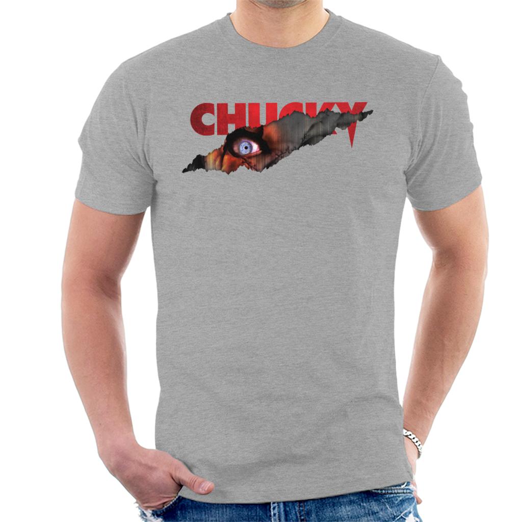 Chucky Menacing Eye Men's T-Shirt-ALL + EVERY