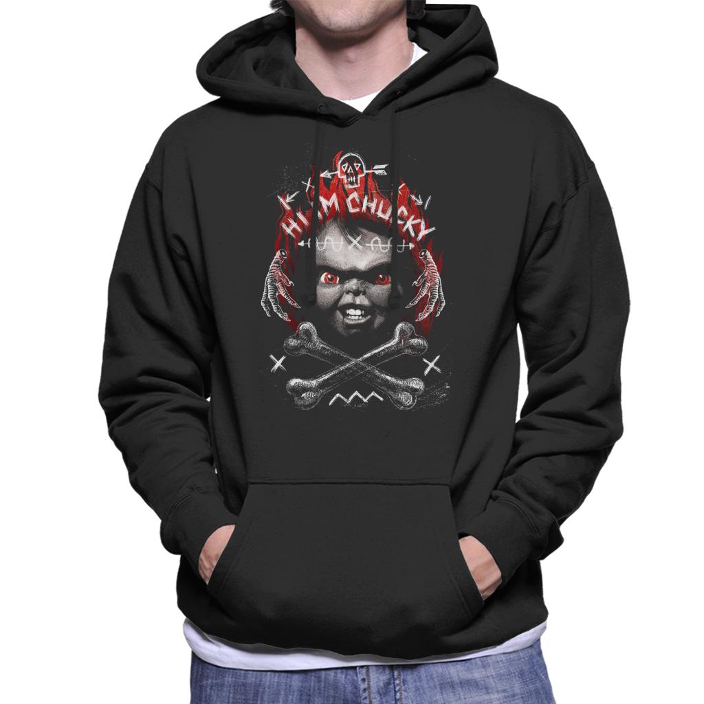 Chucky Hi Im Chucky Quote Men's Hooded Sweatshirt-ALL + EVERY