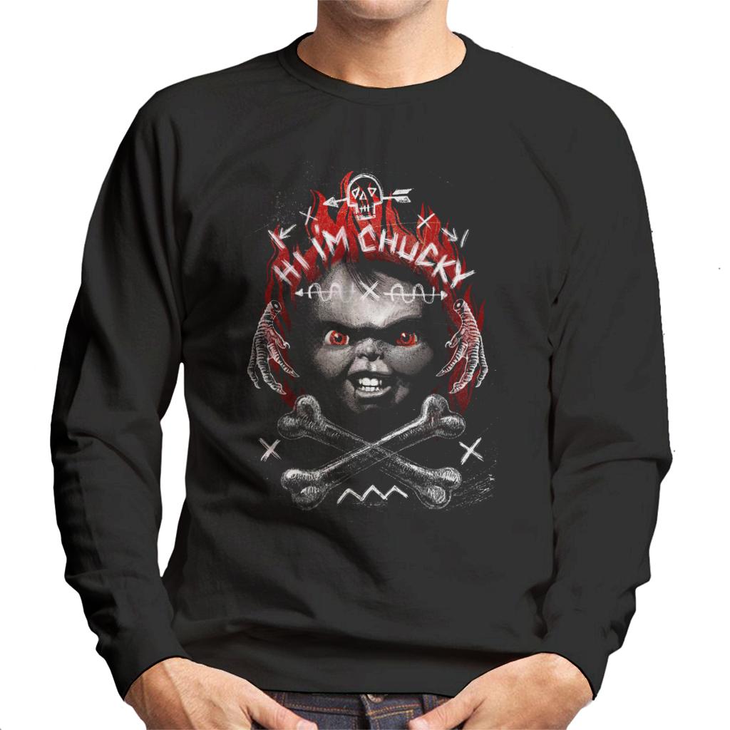 Chucky Hi Im Chucky Quote Men's Sweatshirt-ALL + EVERY