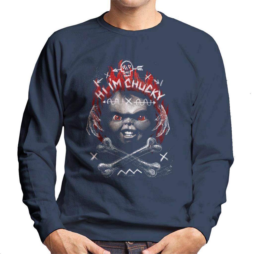 Chucky Hi Im Chucky Quote Men's Sweatshirt-ALL + EVERY