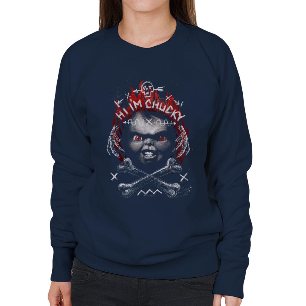 Chucky Hi Im Chucky Quote Women's Sweatshirt-ALL + EVERY