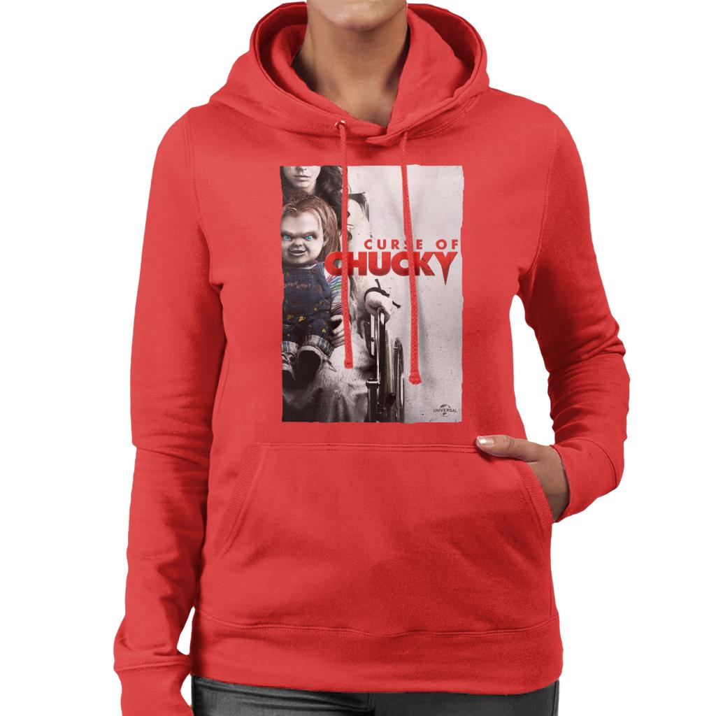 Chucky Curse Of Chucky Poster Women's Hooded Sweatshirt-ALL + EVERY