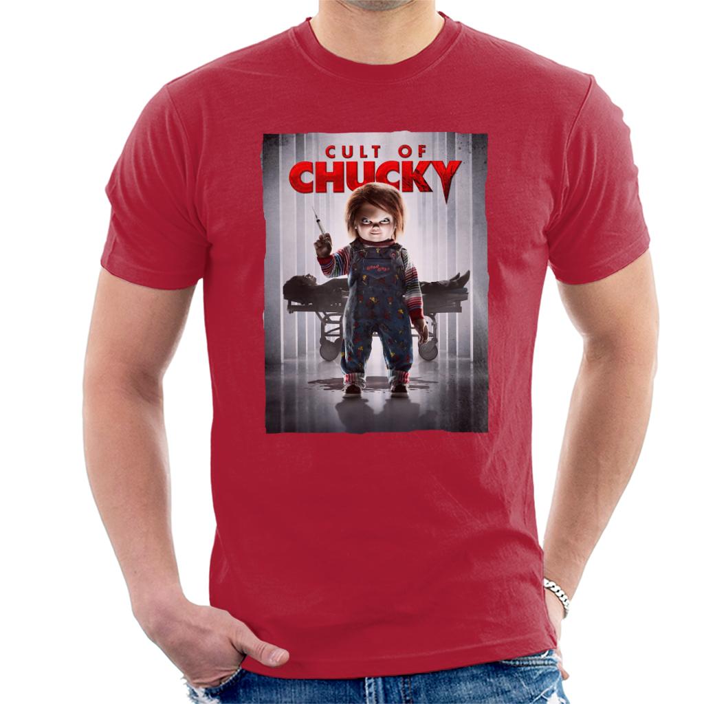 Chucky Cult Of Chucky Poster Men's T-Shirt-ALL + EVERY