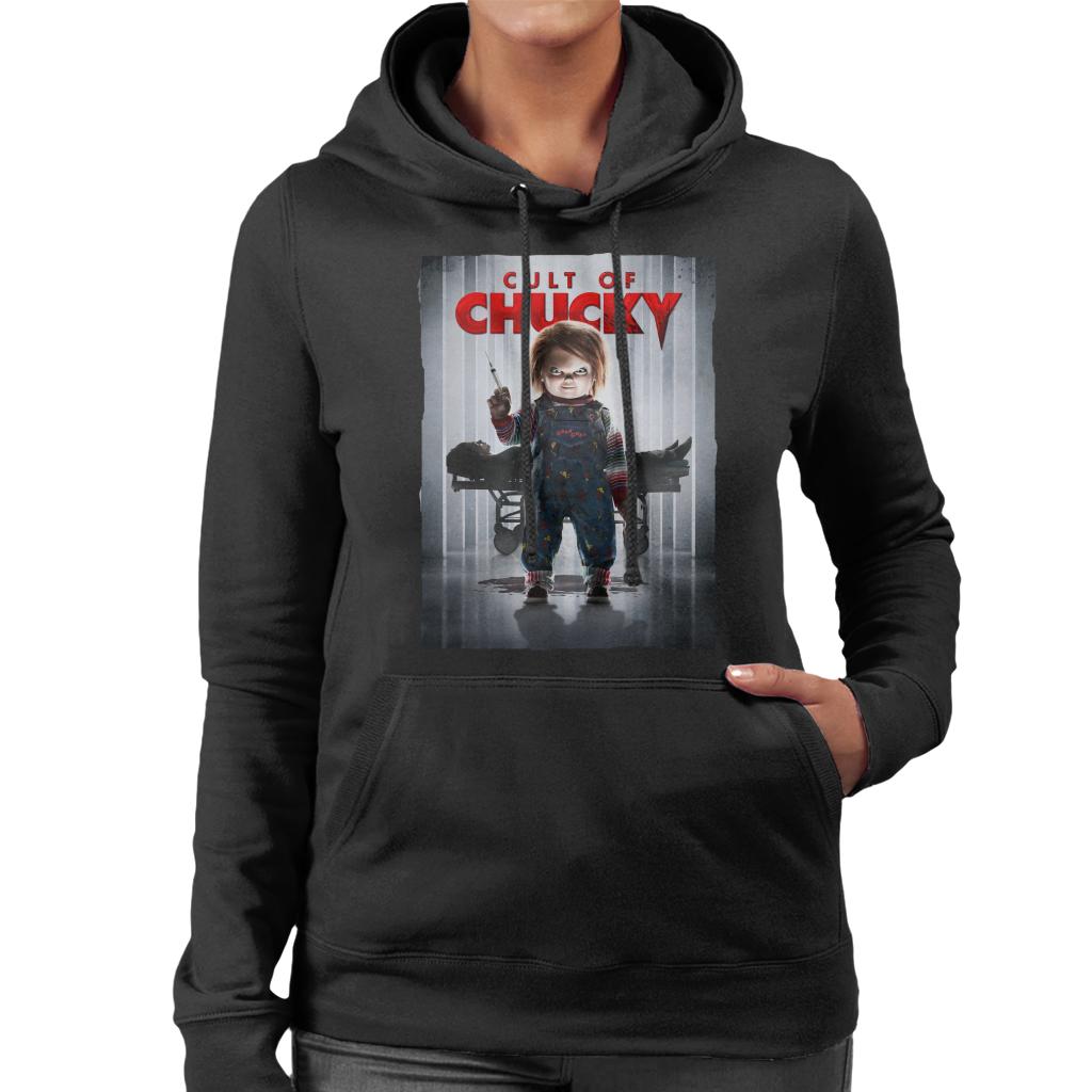 Chucky Cult Of Chucky Poster Women's Hooded Sweatshirt-ALL + EVERY