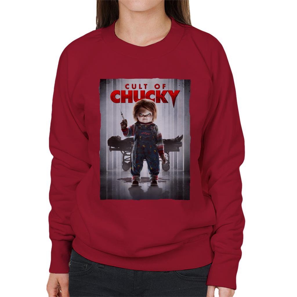 Chucky Cult Of Chucky Poster Women's Sweatshirt-ALL + EVERY