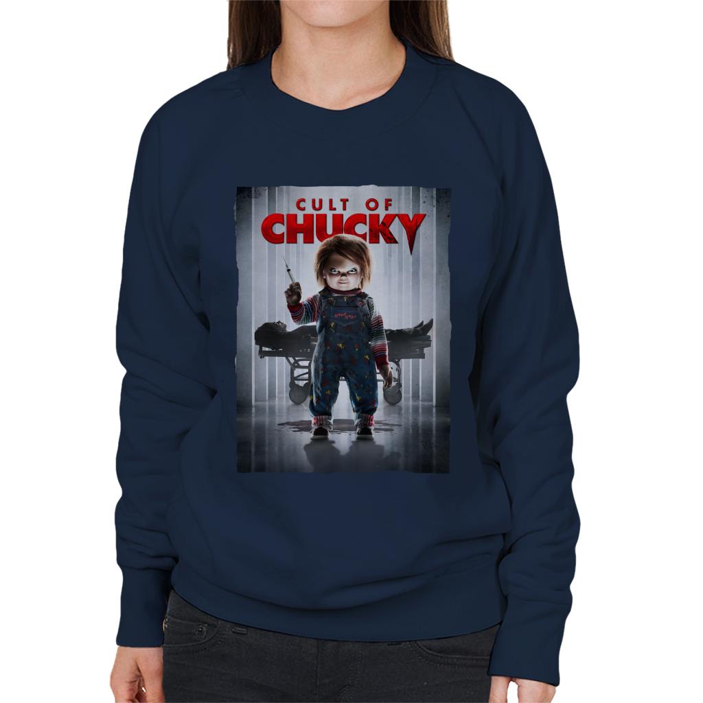 Chucky Cult Of Chucky Poster Women's Sweatshirt-ALL + EVERY