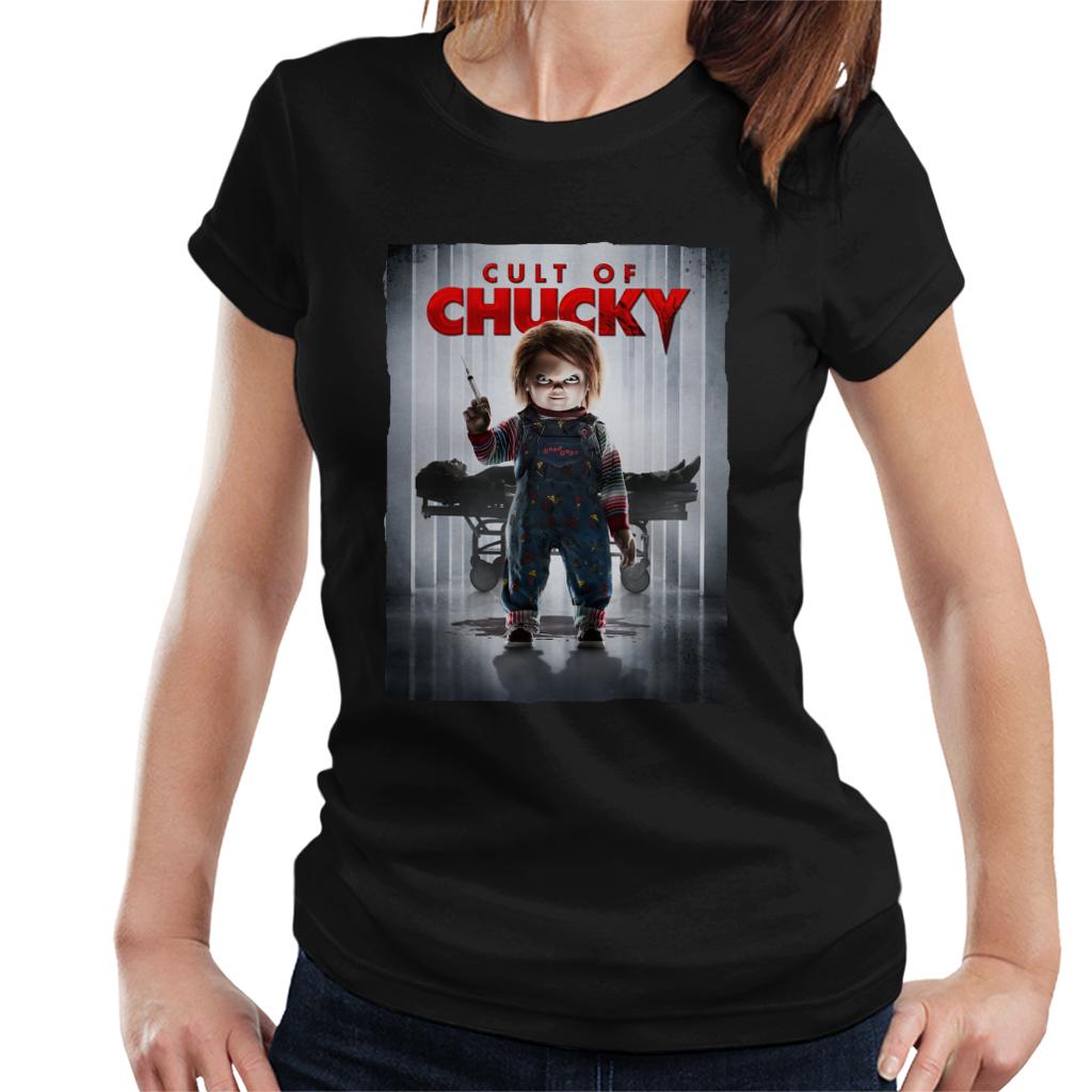 Chucky Cult Of Chucky Poster Women's T-Shirt-ALL + EVERY