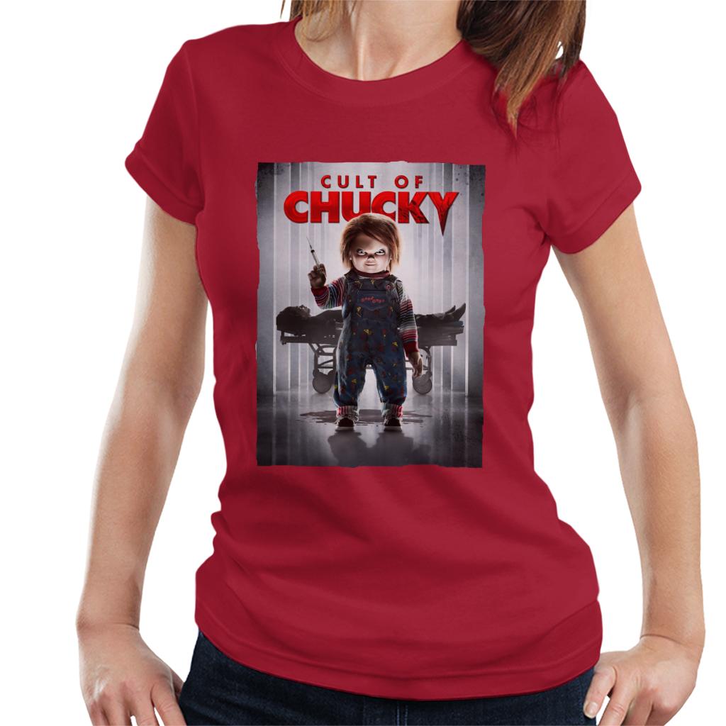 Chucky Cult Of Chucky Poster Women's T-Shirt-ALL + EVERY