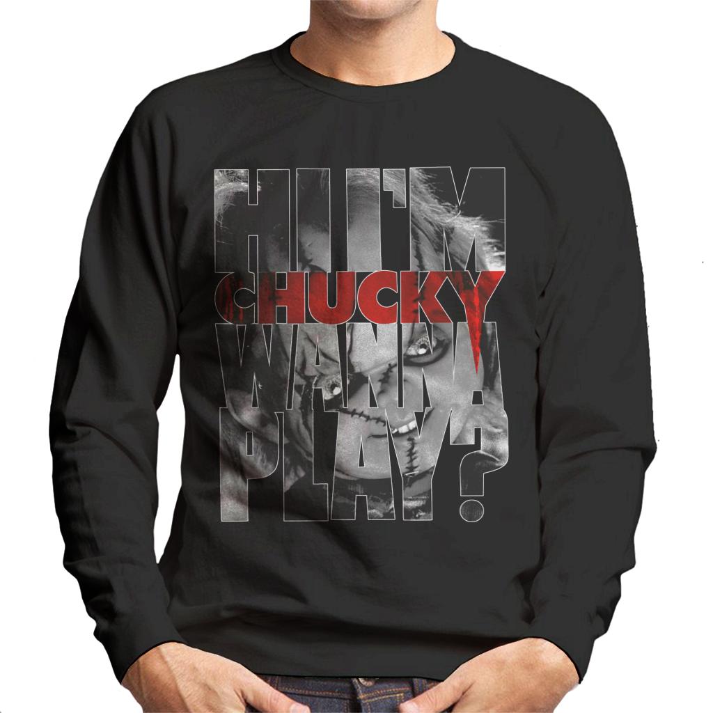 Chucky Hi Im Chucky Scars And Stitches Men's Sweatshirt-ALL + EVERY