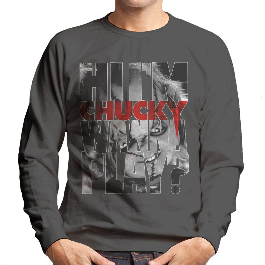 Chucky Hi Im Chucky Scars And Stitches Men's Sweatshirt-ALL + EVERY