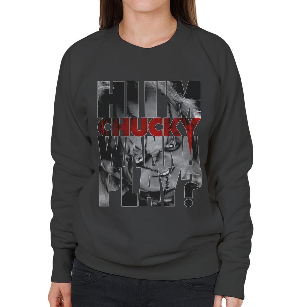 Chucky Hi Im Chucky Scars And Stitches Women's Sweatshirt-ALL + EVERY