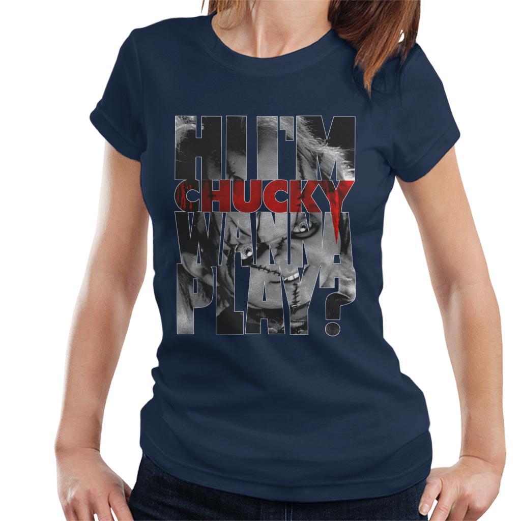 Chucky Hi Im Chucky Scars And Stitches Women's T-Shirt-ALL + EVERY