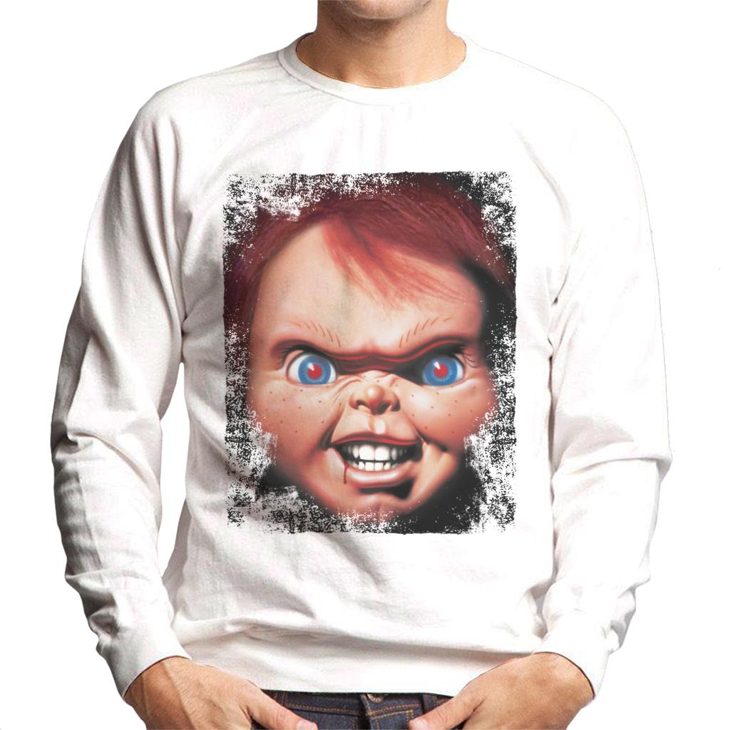 Chucky Face Close Up Men's Sweatshirt-ALL + EVERY