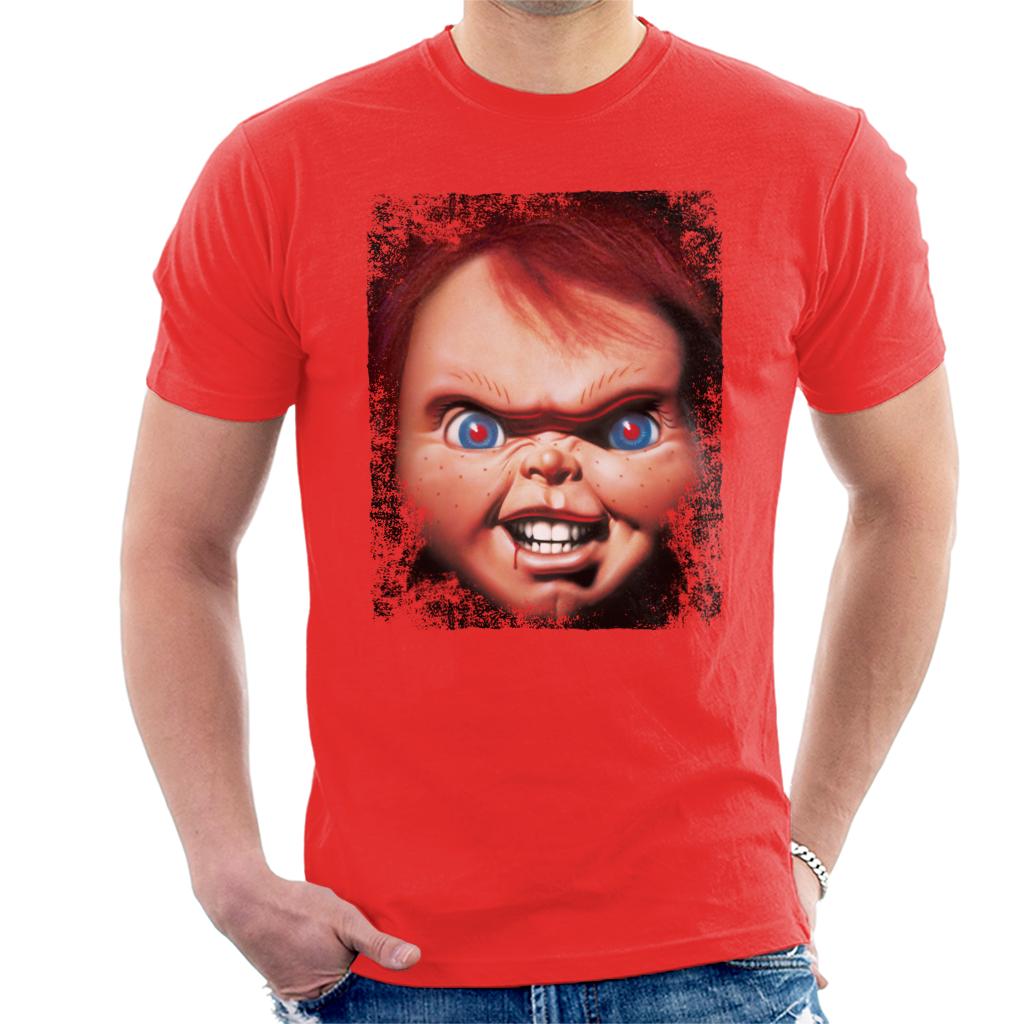 Chucky Face Close Up Men's T-Shirt-ALL + EVERY