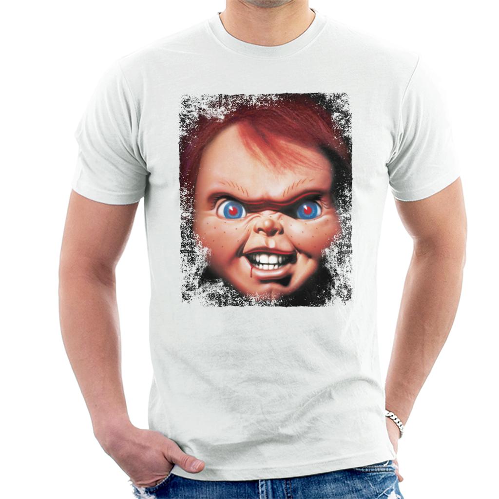 Chucky Face Close Up Men's T-Shirt-ALL + EVERY