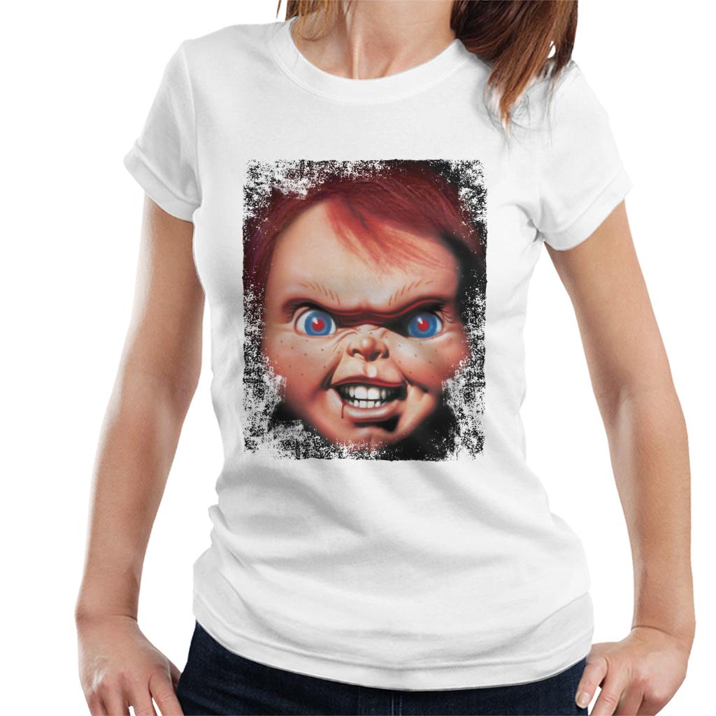 Chucky Face Close Up Women's T-Shirt-ALL + EVERY