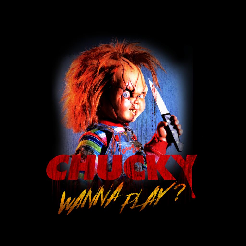 Chucky Wanna Play Crazed Face Men's T-Shirt-ALL + EVERY