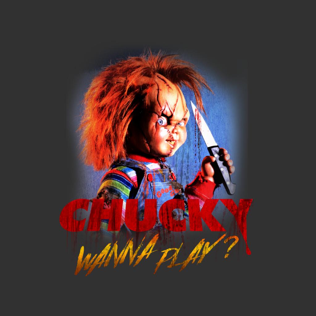 Chucky Wanna Play Crazed Face Men's T-Shirt-ALL + EVERY