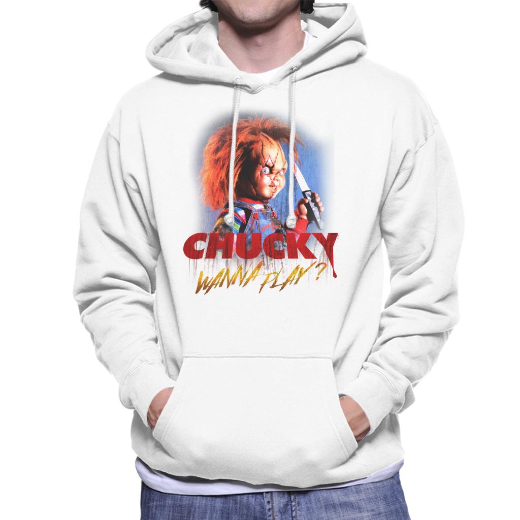 Chucky Wanna Play Crazed Face Men's Hooded Sweatshirt-ALL + EVERY