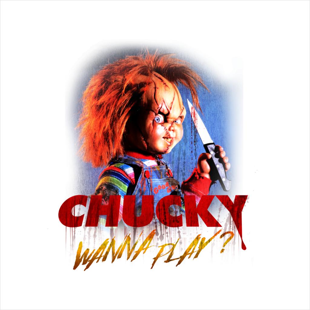 Chucky Wanna Play Crazed Face Women's Hooded Sweatshirt-ALL + EVERY