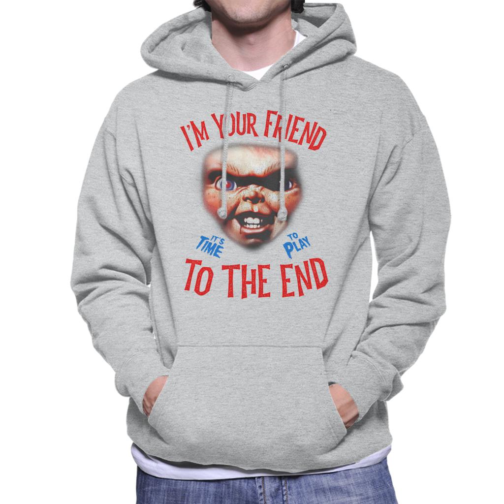 Chucky Im Your Friend To The End Men's Hooded Sweatshirt-ALL + EVERY