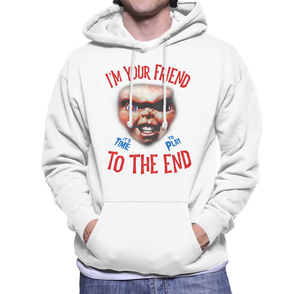 Chucky Im Your Friend To The End Men's Hooded Sweatshirt-ALL + EVERY