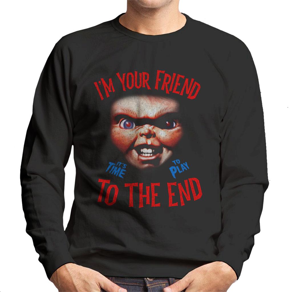 Chucky Im Your Friend To The End Men's Sweatshirt-ALL + EVERY