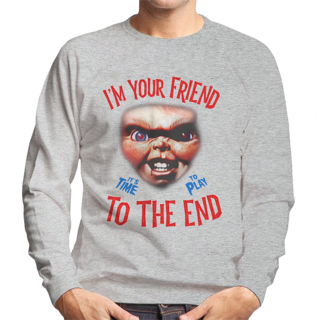 Chucky Im Your Friend To The End Men's Sweatshirt-ALL + EVERY